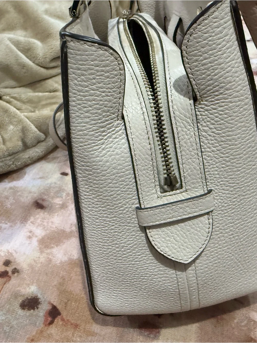 kate spade New York Pebbled Leather Tote in Blush